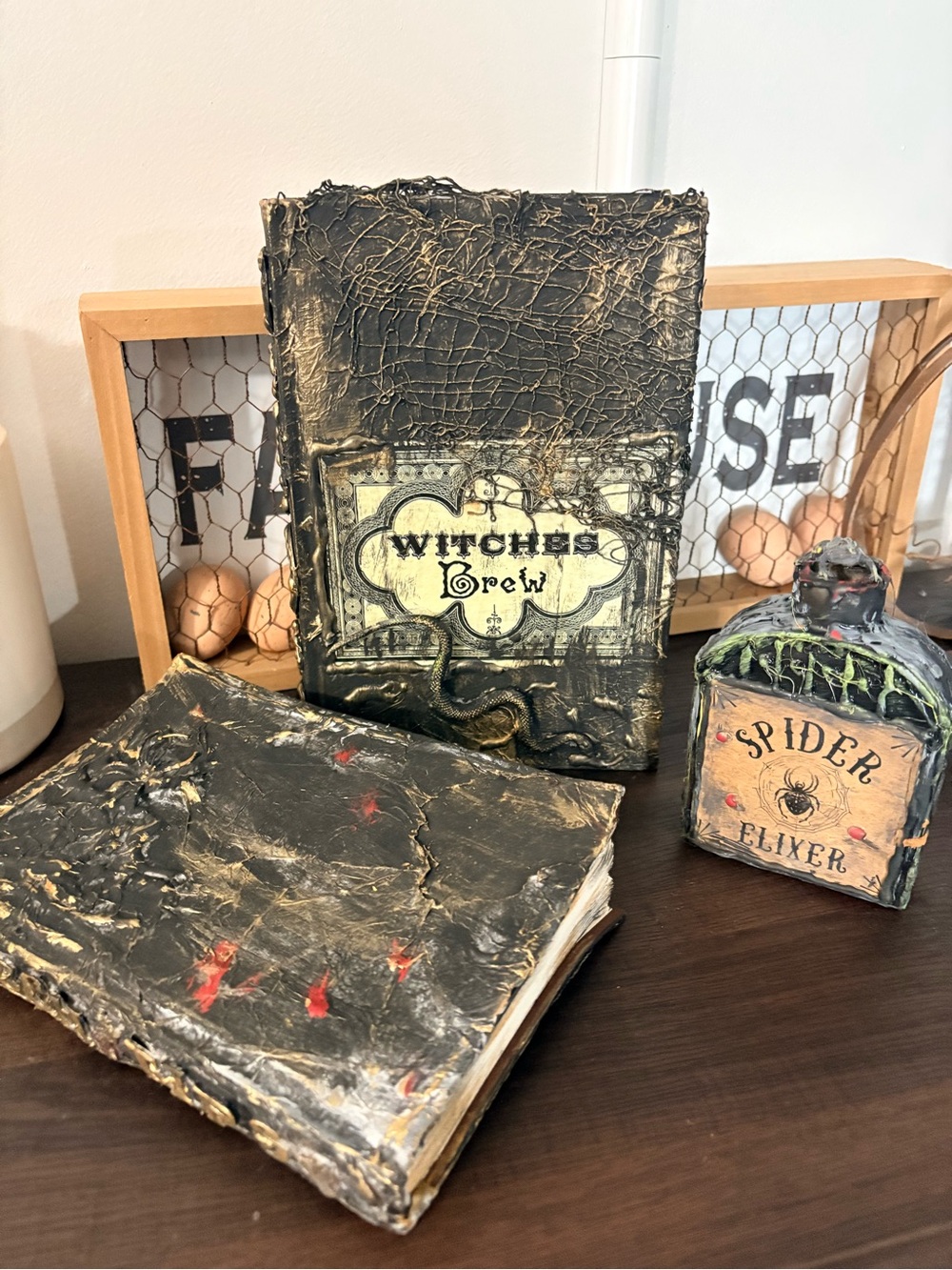 Spooky season! Check out this 100% Homemade, Ultra-Creepy Halloween Decor Set!